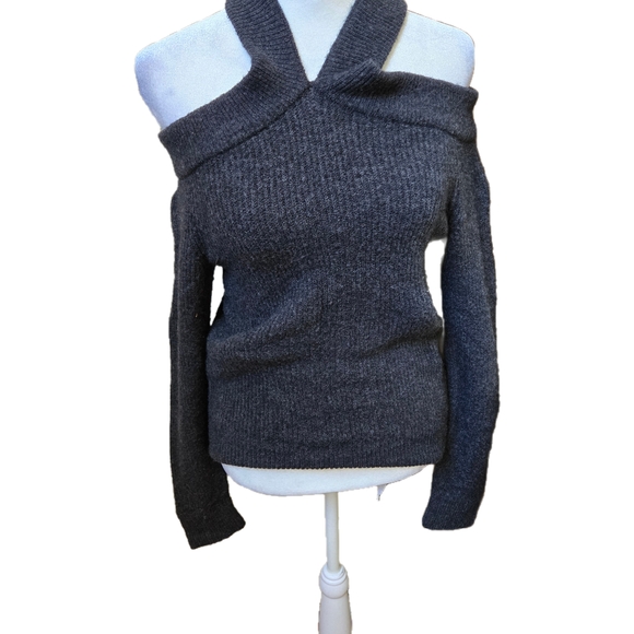 Anthropologie Off-Shoulder Gray Sweater - Picture 1 of 3
